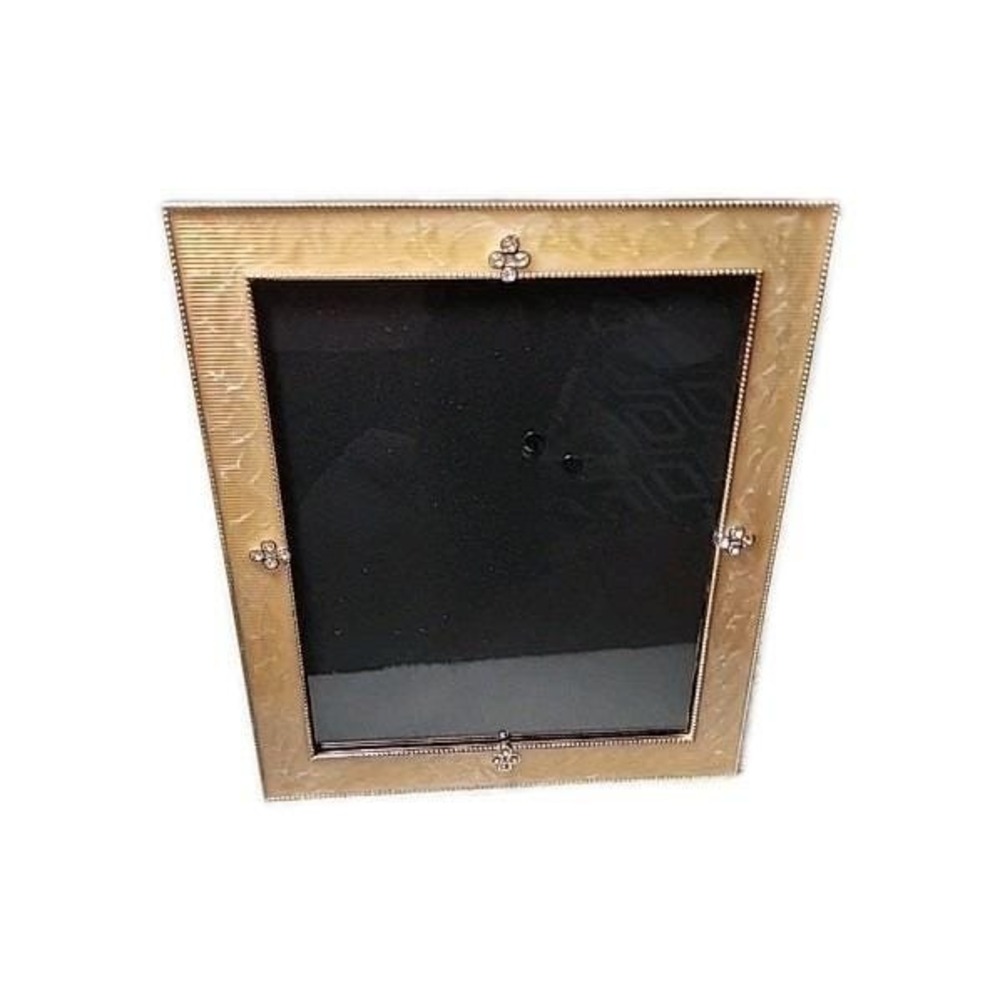 Green Tree Gallery 8x10 Yellow Amber Enamel Gold Trim‎ Crystal Bling Frame